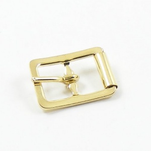 12mm Stamped Whole Roller Buckle - Brass Plated