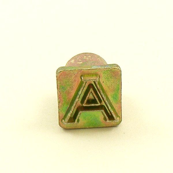 12mm Modern Letter A Embossing Stamp artisanleather.co.uk
