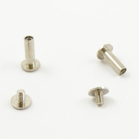 16mm Leather Joining Screw - Nickel Plated - 2pk