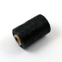 0.6mm Waxed & Braided Polyester Thread Black 100m