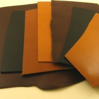 1.5-1.7mm Black Brown & Tan Lamport Leather Pieces 350g