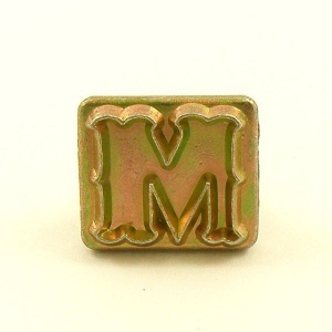 19mm Decorative Letter M Embossing Stamp