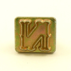 19mm Decorative Letter N Embossing Stamp