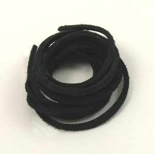 5 Metres Leather Boot Lace Black