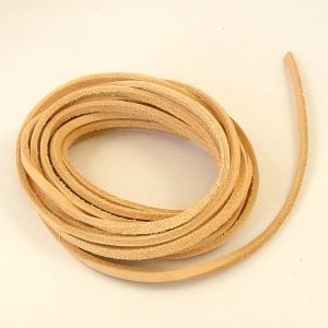5 Metres Leather Boot Lace Undyed Natural