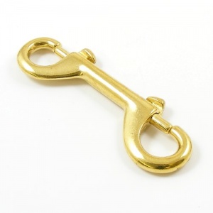 Double Ended Solid Brass Trigger Clip - artisanleather.co.uk