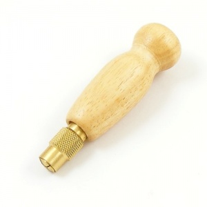 SALE Stitching Awl Handle For Replaceable Blades - Brass Ferrule