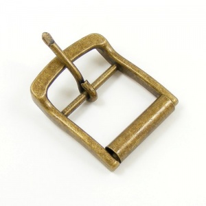 38mm Antiqued Brass Finish Roller Belt Buckle