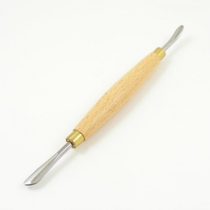 Modelling Tool - Spoon & Wedge - Wooden Handle