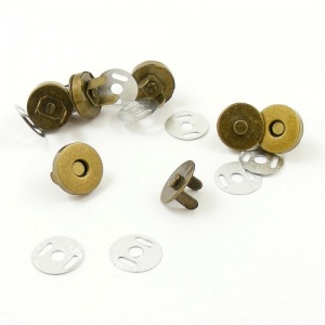 Magnetic Handbag Poppers Small Antiqued Brass 5pk