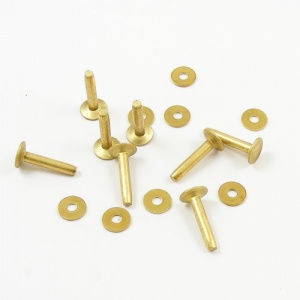 10 Gauge (Small) Ivan Brand Brass Rivets 10pk