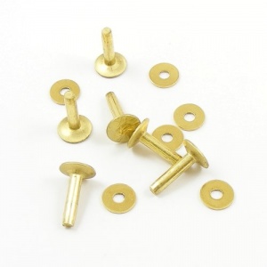 8 Gauge  (Medium) Ivan Brand Brass Rivets 10pk