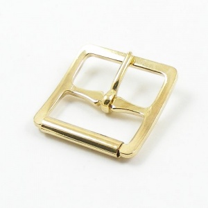 25mm Stamped Whole Roller Buckle - Brass Plate