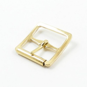 25mm Stamped Whole Roller Buckle - Brass Plate