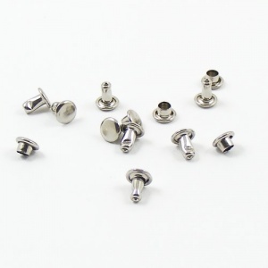 6mm Double Cap Nickel Plated Rivets Pack of 100