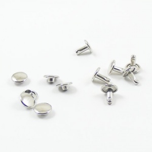 9mm Double Cap Nickel Plated Rivets Pack of 100