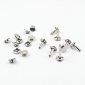 12mm Double Cap Nickel Plated Rivets x 100