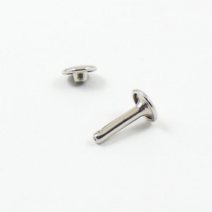 15mm Double Cap Nickel Plated Rivets x 100