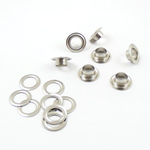 9mm Nickel Plated Brass Eyelets / Grommets