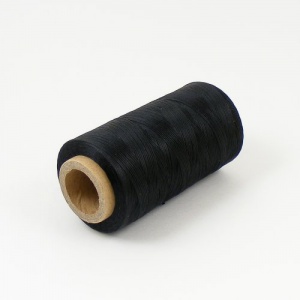0.4mm Waxed & Braided Polyester Thread Black 400m