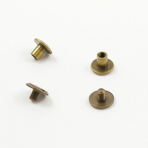 5mm Small Joining Screws - Antiqued Brass - 10pk