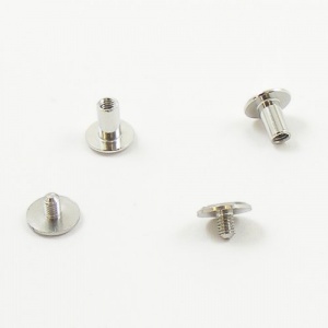 7mm Leather Joining Screw - Nickel Plated - 2pk