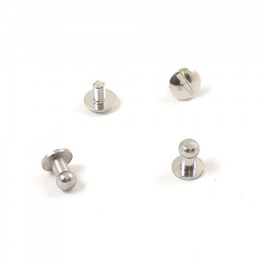 Small Narrow Sam Browne Stud - Silver - Pack of 10