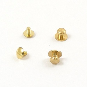 Small Wide Sam Browne Stud - Brass - Pack of 100