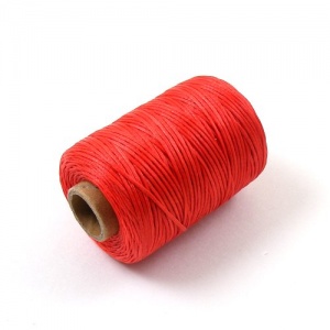1mm Waxed & Braided Polyester Thread Red 100m