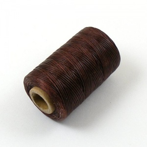 0.6mm  Waxed & Braided Polyester Chestnut Brown 100M