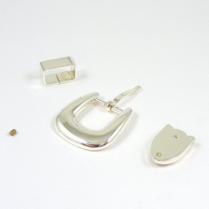 Silver Plated 3 Piece Buckle Set 25mm (1'')
