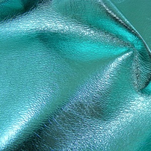 TO CLEAR 0.8-1mm Metallic Foiled Pigskin TURQUOISE 30x60cm