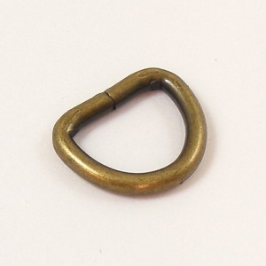 19mm 3/4'' Antiqued Brass Effect D Rings - Pack of 6