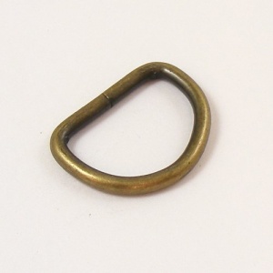 25mm 1'' Antiqued Brass Effect D Rings - Pack of 6