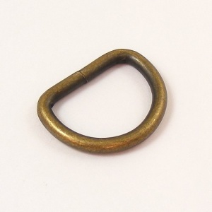 32mm 1 1/4'' Antiqued Brass Effect D Rings - Pack of 6