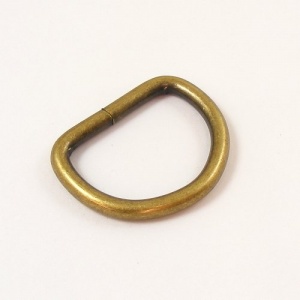 38mm 1 1/2'' Antiqued Brass Effect D Rings - Pack of 6