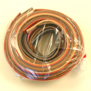 19mm Mixed Colour Leather Strips 500g Pack