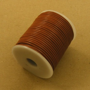 Tan 2mm Round Leather Lacing 25 Metres