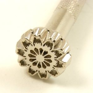 E385 Leather Embossing Stamp Ethnic Flower Design