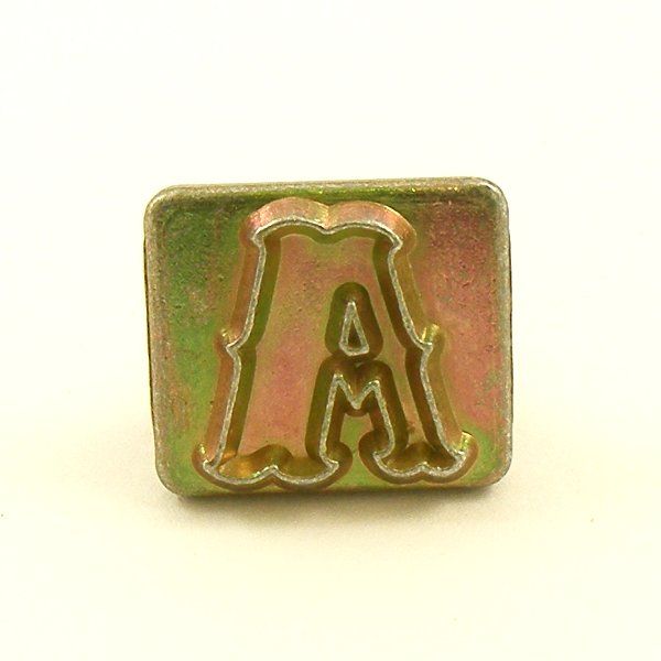 19mm Decorative Letter A Embossing Stamp artisanleather.co.uk