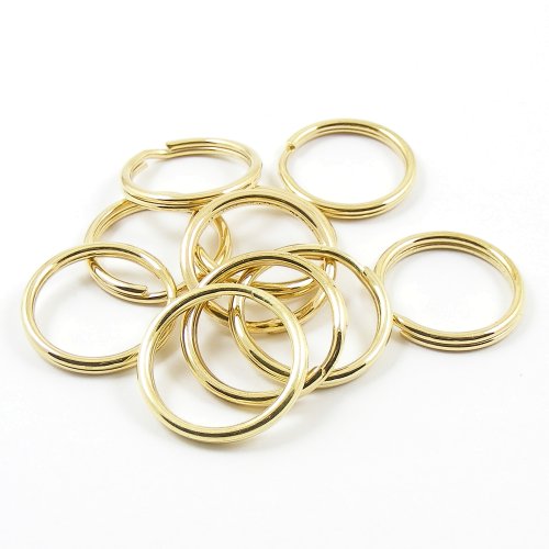 25mm Brassed Split Rings x 100 artisanleather.co.uk