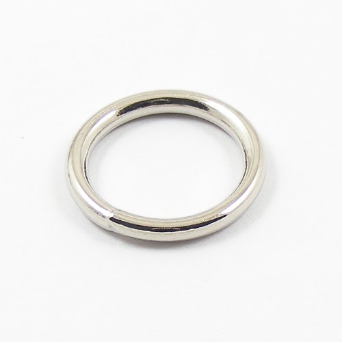 O Ring Nickel Plated Steel 19mm 3/4" artisanleather.co.uk