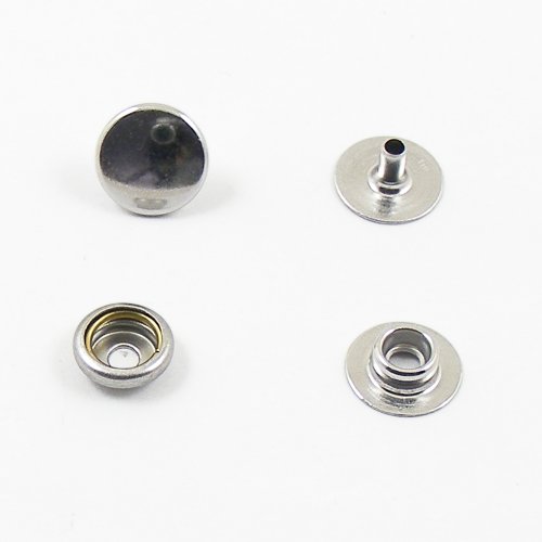 13mm Nickel Plated Press Studs artisanleather.co.uk