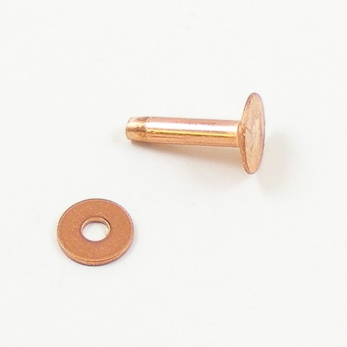 8 Gauge Medium Ivan Brand Copper, Brass Rivets Leather Uk