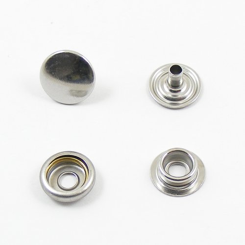 15mm Nickel Plated Press Studs artisanleather.co.uk