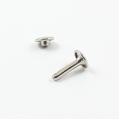 15mm Double Cap Nickel Plated Rivets x 100 artisanleather.co.uk