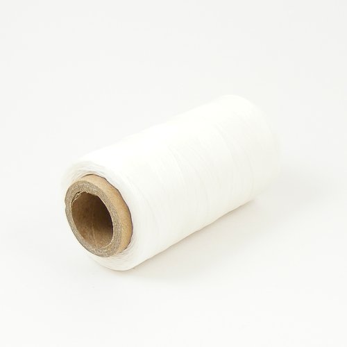 1mm Waxed & Braided Polyester Thread White 200m artisanleather.co.uk