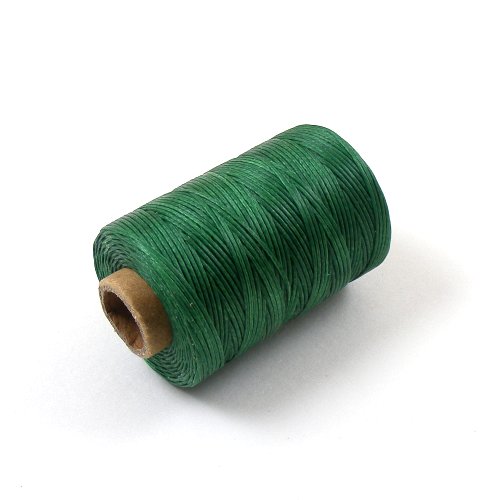 0.8mm Waxed & Braided Thread Mid Green 100m artisanleather.co.uk