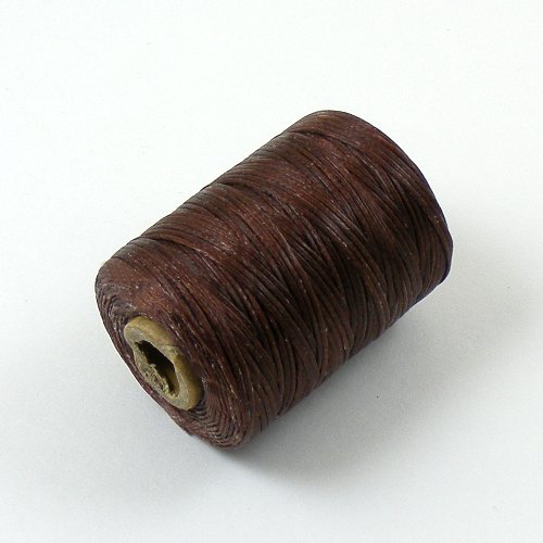 1mm Waxed & Braided Thread Chestnut Brown 100M artisanleather.co.uk