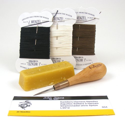 Simple Leather Stitching Kit Linen Threads artisanleather.co.uk
